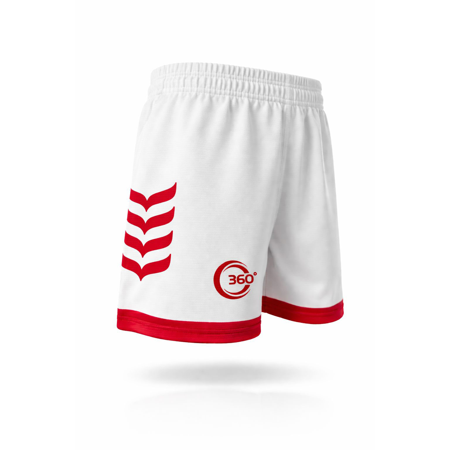 360° Shorts - White/Red